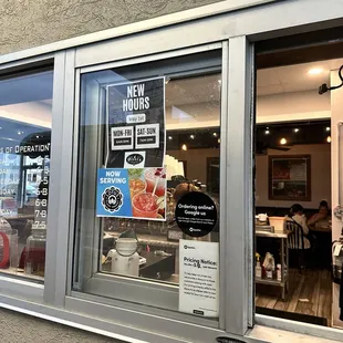 New hours as of May 1
