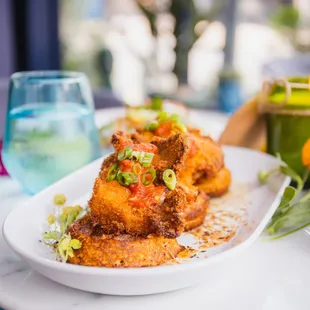 a plate of food on a table