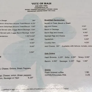 updated bfast menu (4/2022)