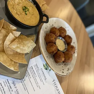 Dip and hush puppies