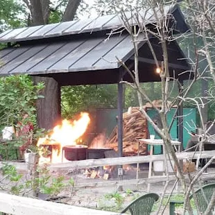 The view from the outside deck during a boil.
