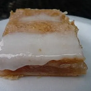 Fitzgerald's famous frosted apple squares dessert.