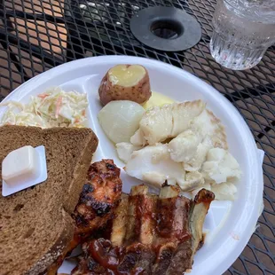 Here is a photo of the food.  Fish is delicious!