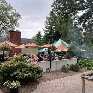 Outdoor patio seating