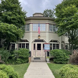 the front of the building