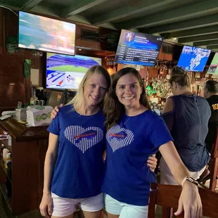 Our favorite bartenders are ready for the game!!!!!!! Go Bill&apos;s!!!!!