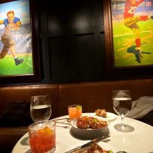 Korean wings, boudvandier and margarita.