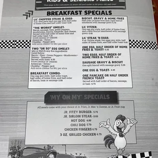 Best kids menu I&apos;ve seen in a while !