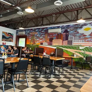 the interior of the restaurant