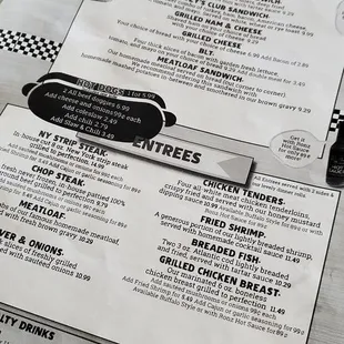 the menu