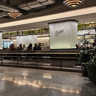the lobby area of a shopping mall