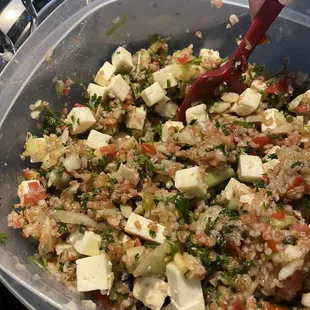 My homemade REAL taboulleh with feta