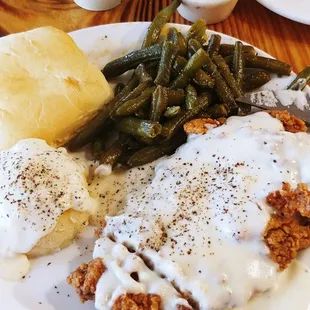 Chicken fried steak. Very tender.