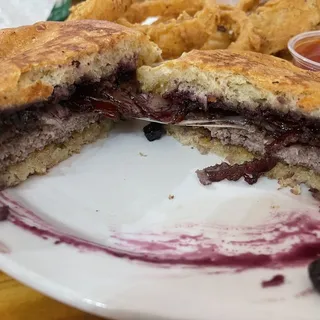 Blueberry Bourbon Bacon Burger