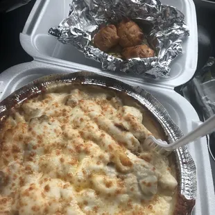 a pie with cheese and meat