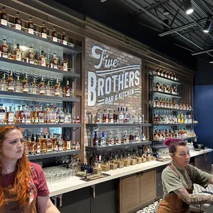 two people at the bar