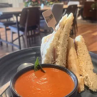 Focaccia Grilled Cheese &amp; Tomato Soup