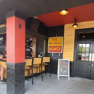 Entrance &amp; outside bar