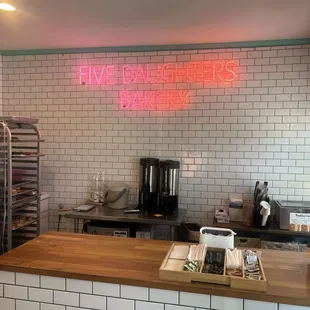 Entrance inside the bakery