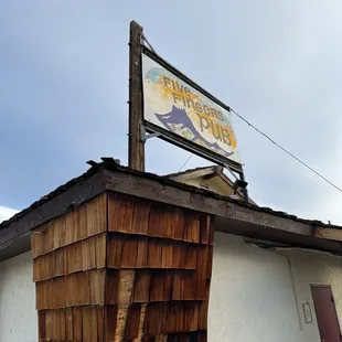 the roof of the building