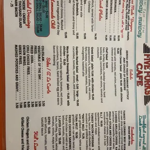 Lunch Menu 7/22/2022