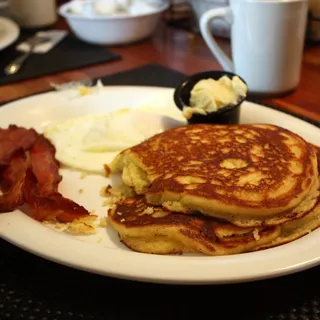 Two Corn Cakes with Honey Butter