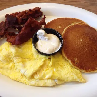 Two Corn Cakes and Honey Butter