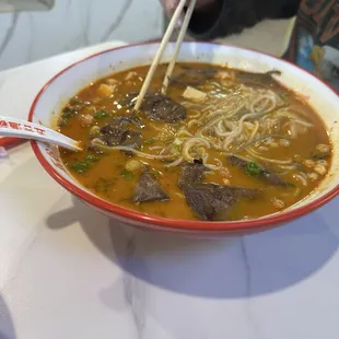 Mala Noodle Soup with Beef