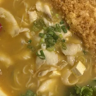 Sour Noodle Soup with Fish Fillet Pieces