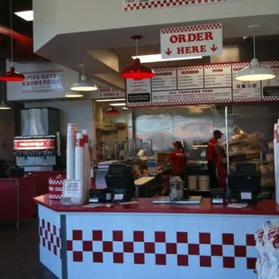 Inside five guys at iLiff and Parker rd