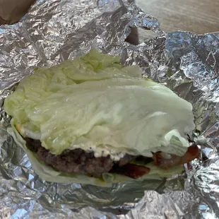 Little Bacon Cheeseburger lettuce wrap