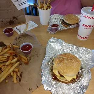 Lunch with my wife. Burger and fries!