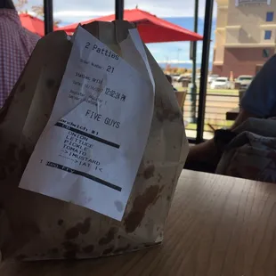 Devoured half my sandwich and fries, while enjoying the mountain views. This place was packed. Where are these people coming from?!