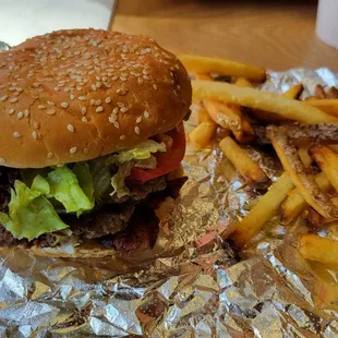 Five Guys Burger with fries