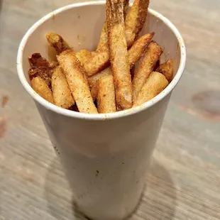 Cajun Style Fries. A little heat, but balanced with a little sweetness. It was nice.