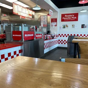 Clean efficient dining area and order counter