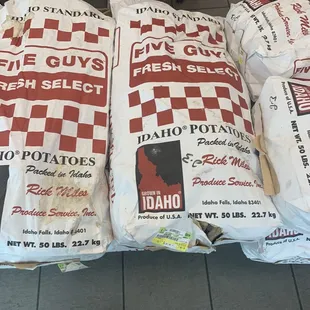 Potatoes by the ton.