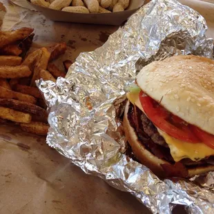 Little bacon cheese burger!