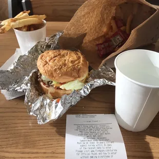 Little Cheeseburger and Little Fries (with more in the bag)