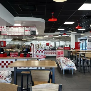 Interior view of walk up order counter