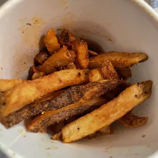 a bowl of french fries