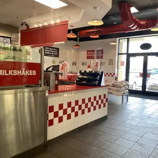 the inside of a milkshake shop