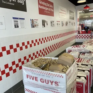 Free peanuts to snack on while you wait