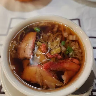 Wonton soup is comforting and delicious