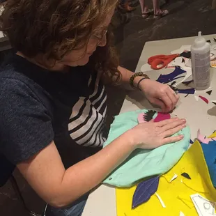 Cutting, gluing, sewing.