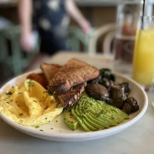 a plate of food on a table