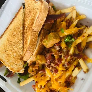 BLT with loaded french fries