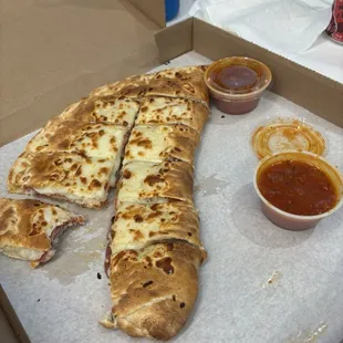 Italiano Calzone w/ Marinara Sauce. Delicious!