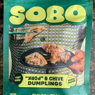 Vegan dumplings from their freezer section