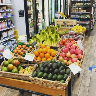 a variety of fruits and vegetables